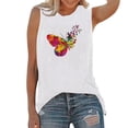 thumbnail image 2 of DailyTrove Women's Butterfly Graphic Tank Top - Polyester Casual Summer & Festival Wear, Colorful for Gatherings, 2 of 6