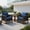 Navy, variant on Resenkos 3 Pieces Patio Wicker Furniture Set Outdoor Furniture Garden Conversation Sets with Washable Cushion and Acacia Wood Coffee Table-Navy