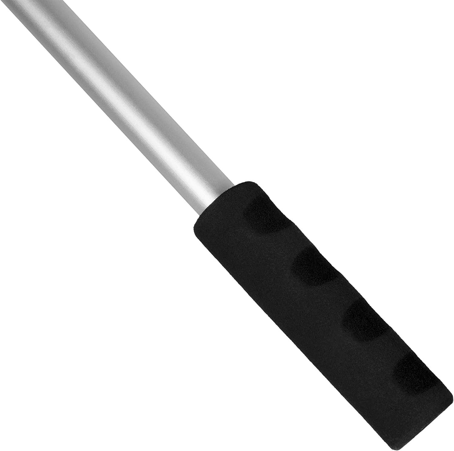 J&V TEXTILES hepherds Aluminium Pole with a 2.75-Inch Hook and Cushioned Handle, Lightweight, Extendable from 36 to 62-Inch, Silver