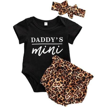 

QWZNDZGR Newborn Baby Girls Clothes Floral “Mommy is My bestie” Bodysuit Romper +headband
