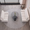 thumbnail image 2 of Uspridefurniture Sanuel 2Pcs Faux Leather living room sets, White, 2 of 5
