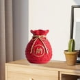thumbnail image 5 of Esquirla Chinese New Year Feng Shui Blessing Bag Vase Decor Sculpture for Living Room Red, 5 of 7