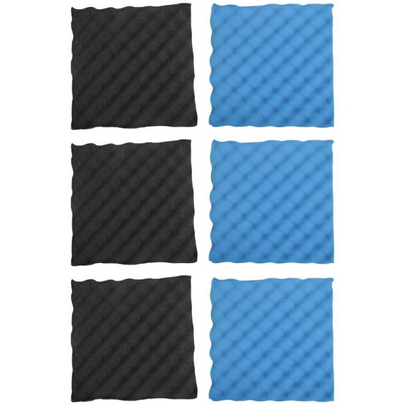 6 Pack Black   blue / Charcoal egg foam acoustic tiles soundproofing foam panels sound insulation soundproof foam padding sound dampening Studio padding 30x30x3.8cm