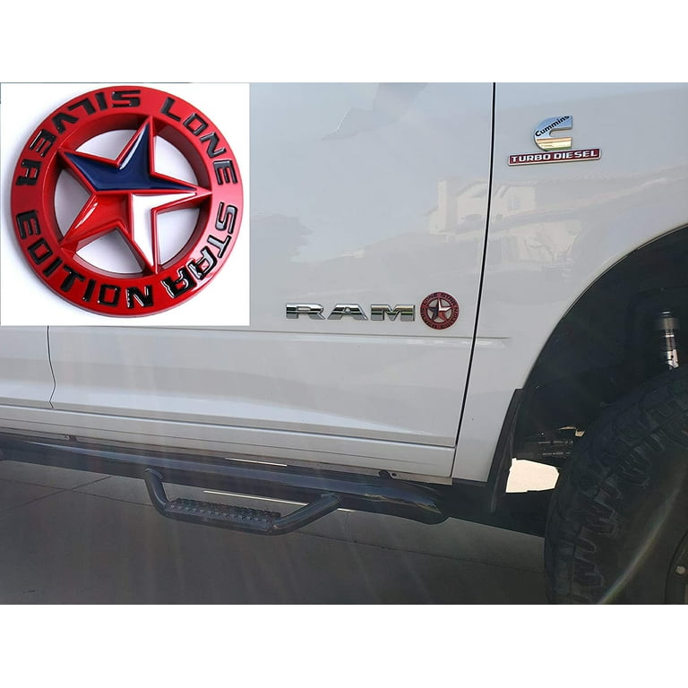 2pcs Chrome Lone Star Texas Edition Car Trunk Emblem Badge Decal Sticker - Foto 2
