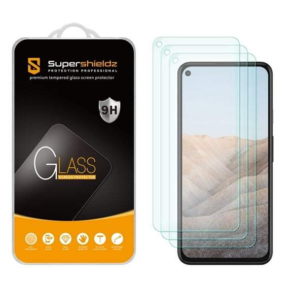 [3-Pack] Supershieldz for Google Pixel 5a 5G Tempered Glass Screen Protector, Anti-Scratch, Anti-Fingerprint, Bubble Free