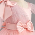 thumbnail image 4 of IBTOM CASTLE Toddler Baby Girls Shiny Sequin Heart Pageant Dress Sequins Heart Tulle Tutu Dress Flower Wedding Princess Birthday Party Prom Gown 3-4 Years Pink, 4 of 7