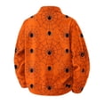 thumbnail image 4 of Havenx Men's Halloween Print Corduroy Jacket Long Sleeve Button Down Jacket with Pockets Lapel Collar Coats Loose Fit Fall Winter Vintage Casual Clothing,Saffron 3XL, 4 of 6
