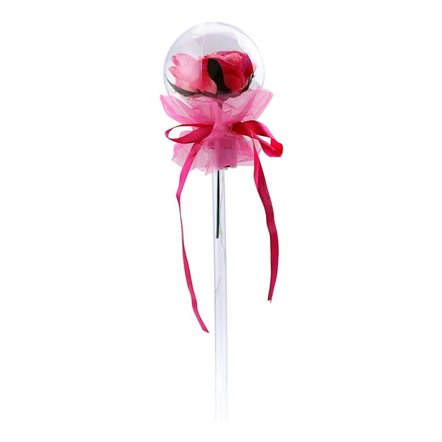Billuyoard Globo luminoso LED ramo de rosas helio transparente ramo de rosas mango globo Led con palos decoración de fiesta de cumpleaños de Iluminación navideña