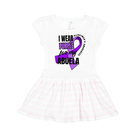 

Inktastic Alzheimers Awareness I Wear Purple For My Abuela Gift Toddler Girl Dress