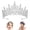Silver, variant on Tiara Crown for Women, Silver Crystal Tiaras and Crowns for Women, For Quinceanera Graduation First Communion Crown Prom Wedding Bridal Accessories Wedding(Silver)
