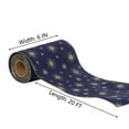 thumbnail image 3 of Holiday Time 6 inch x 20 feet Star  Ribbon, Navy & Gold, 3 of 3
