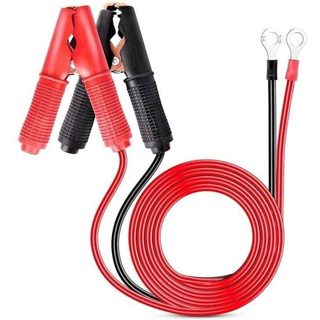 Battery Alligator Clips for Lawnmowers Motorcycles Boat, Copper Battery Clamps & Insulating Handle Offering Corrosion Resistance and Optimal Contact Performance