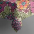 thumbnail image 5 of Pioneer Flower Floral Print Pattern Square Tablecloth,Waterproof Square Table Cover,Wipeable Spillproof Washable Table Cover for Home Kitchen Party Decor 60"x60"(152x152cm), 5 of 6