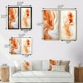 thumbnail image 4 of Designart "Orange White Waves Painted" Abstract Liquid Ink Framed Wall Art Set Of 2 - Modern White Framed Wall Art Set Of 2, 4 of 6