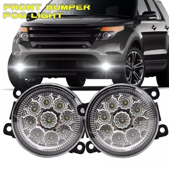 LED Front Bumper Fog Lights Lamp Left & Right Side 6000K White 2Pcs for Honda Ridgeline 2017-2020
