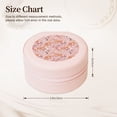 thumbnail image 2 of Yiaed Beautiful Fox Print Travel Jewelry Case Bridesmaid Gift Boxes Jewelry Travel Organizer Small Round Jewelry Box Mini Storage-Pink, 2 of 7