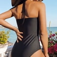 thumbnail image 3 of Women One Piece Swimsuit: Comfy Classic Solid Color Bathing Suit Beach Swimwear, 3 of 7