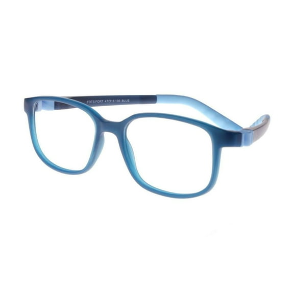 New TOTS Blue FORT Eyeglasses for KIDS 47/16/130 with Case & Strap