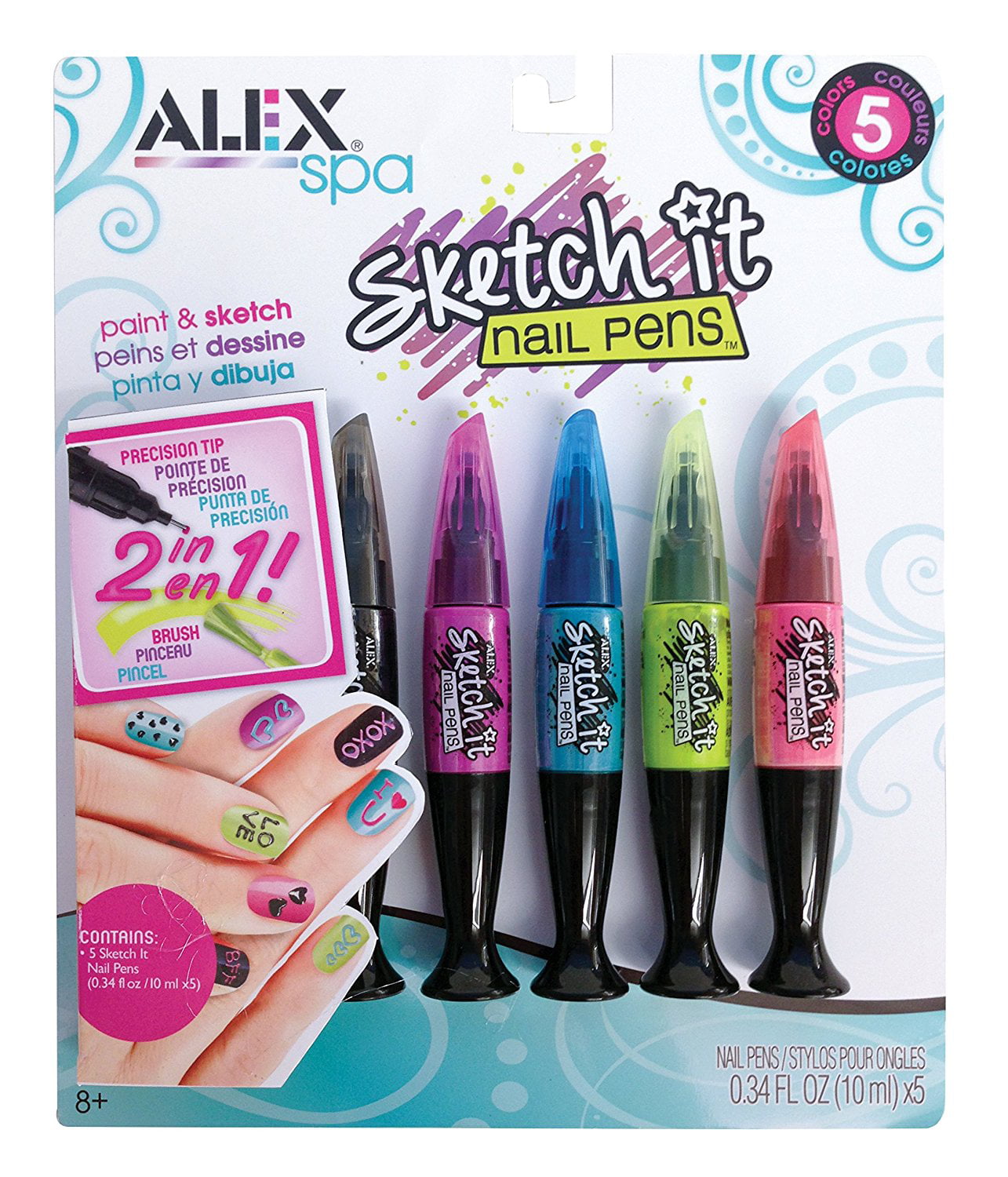 alex spa glow sketch it nail pens