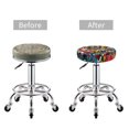 thumbnail image 5 of Round Bar Stool Seat Covers, Colorful Abstract Street Art Elastic Round Chair Cover Stool Seat Slipcover Bar Stool Cushions Round Pad for 12-14 inch, 5 of 7