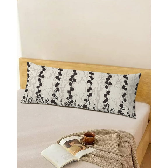 Rustic Botanical Throw Pillow Cover, Modern Minimalism Herb Plant Rectangle Decorative Pillow Case Protector Soft Cushion Cover Lumbar Pillowcase for Couch Sofa Bedroom Car Chair Decor 20x54 Inch