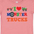 thumbnail image 4 of Inktastic I Love Monster Trucks Boys or Girls Baby T-Shirt, 4 of 5