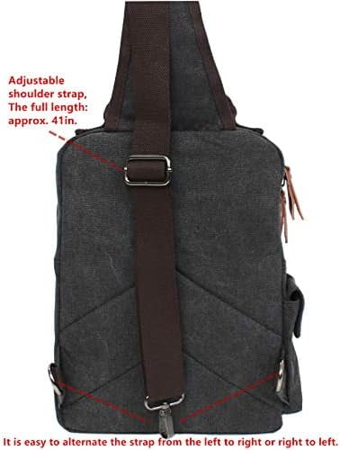 Retro Crossbody Bag Sling Bag Canvas Messenger Bag for Men Women Shoulder Bag Crossbody Handbags Satchel Travel Bag