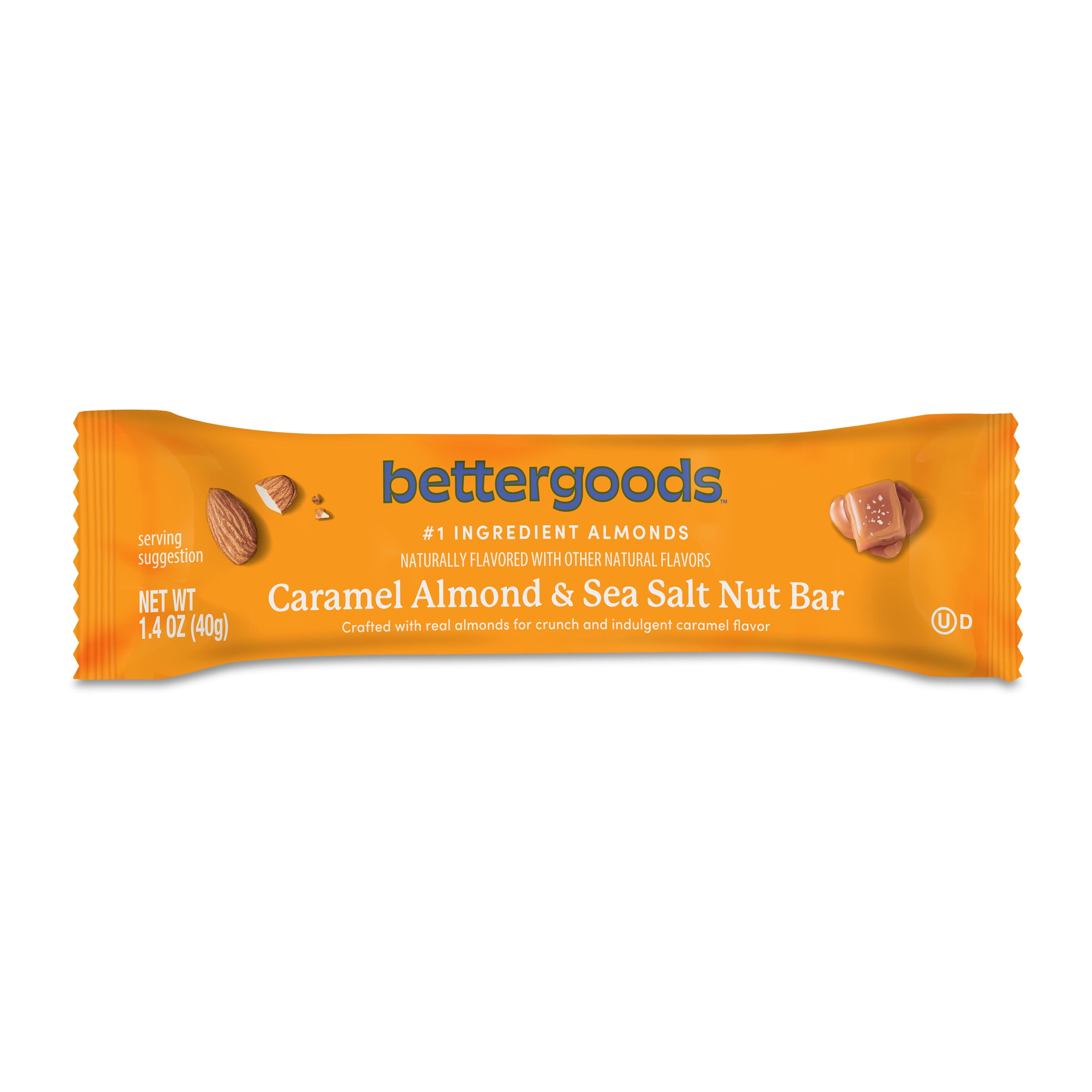 bettergoods Caramel Almond and Sea Salt Nut Bars, 1.4 oz, 5 Count