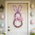 thumbnail image 3 of RKSTN Easter Dead Branch Rabbit Garland With String Of Lights, Foldable Woven Rattan Rabbit Garland 54Cm C Pink Light, 3 of 5