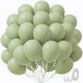 thumbnail image 1 of Globos de fiesta Awenztech, color verde salvia, 30 cm, 50 unidades, con cinta, 1 of 7