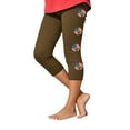 thumbnail image 4 of Juslio Girls Pants Kids Girls Fashion Print Summer Leisure Yoga Leggings Sports Cropped（Brown Capris， 5 Years）, 4 of 4