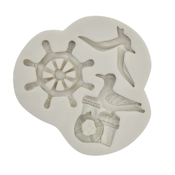 Náutico Sea Gull Mold Magdalena De Silicona Hornear Pastel Fondant Fondant Herramientas De La Hornada De La Decoración Un estilo Baoblaze Molde para hornear pasteles