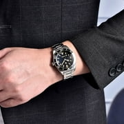 PAGANI DESIGN Automatic Mens Watches 40mm Vintage Stainless Steel Waterproof Mechanical Wrist Watches for Men NH35, Sapphire Dial Glass with AR Coating