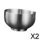 thumbnail image 1 of 2x Cuenco de Acero Inoxidable para Ensalada, Recipiente para Alimentos, Cuencos para Sopa, Cuenco para Servir para Fiesta, Mesa de Comedor, Restaurant 2 piezas, 1 of 8