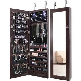 Tomcare Jewelry Organizer Jewelry Cabinet Wall Door Mounted