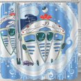 thumbnail image 1 of Shower Curtain with Stylized Vehicle & Dreamy Swirls, 1 of 4
