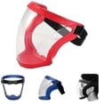 thumbnail image 1 of （Red-For Adult）Full Face Protective Shield Visor Hd Transparent Full Face Mask Clear Spray Splash Proof Breathable Cover, 1 of 4