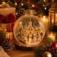 thumbnail image 4 of PLPPYFS Glowing Christmas Diorama Ornament, Light‑Up Mini Holiday Scene 3.54In, Christmas Hanging Diorama Ornament with Warm LED Light, Festive Keepsake for Tree, Mantel & Christmas Party Decor, 4 of 6