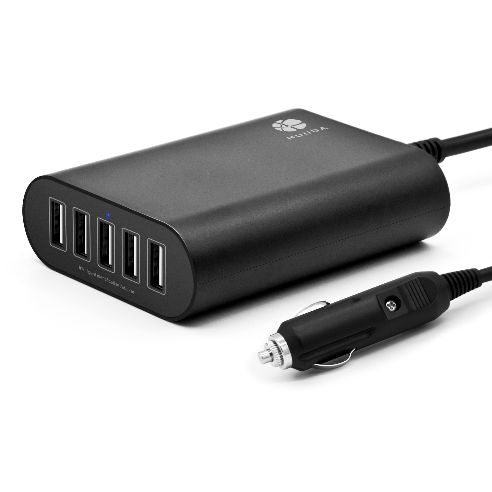 HUNDA USB Car Charger 45W 9A 5Port Car Charging Hub Station (Black