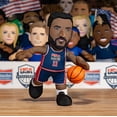 thumbnail image 2 of Bleacher Creatures USA Basketball Karl Malone 10" Plush Figure, 2 of 5