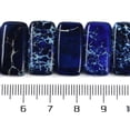 thumbnail image 5 of Natural Imperial Jasper Beads Strands Dyed Rectangle Dark Blue 20.5x10.5x6mm Hole: 1.1mm about 20pcs/strand 8.07 inch(20.5cm), 5 of 5