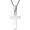 Silver, variant on Men's Women's Stainless Steel High Polished Stylish Minimalist Cross Prayer Pendant Necklace Black