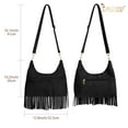 thumbnail image 6 of JASGOOD Fringe Purse Western Cowgirl Boho Bags for Women Tassel Crossbody Bag Vintage Suede Leather Handbag, 6 of 7