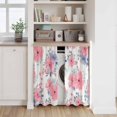 thumbnail image 6 of Pink Watercolor Floral Tier Curtains 54 Inch Length, Spring Flower Abstract Art Cafe Short Curtains for Bathroom Over Sink, Small Kitchen Curtain Light Filtering Tiered Drapes 2 Panels 27.5"Wx54"L, 6 of 8