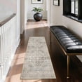 thumbnail image 3 of Washable Kitchen Runner Rug 2x5 ft, Non Slip Soft Low Profile Kitchen Rug with PVC Backing, Vintage Distressed Medallion Oriental Rug for Kitchen Sink, Hallway & Laundry Room, 3 of 6