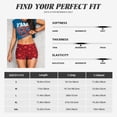 thumbnail image 5 of Pofeuu Playful Red Cartoon Faces Print Workout Shorts for Women Scrunch Butt Lifting High Waisted Yoga Gym Seamless Booty Biker Shorts-Large, 5 of 8