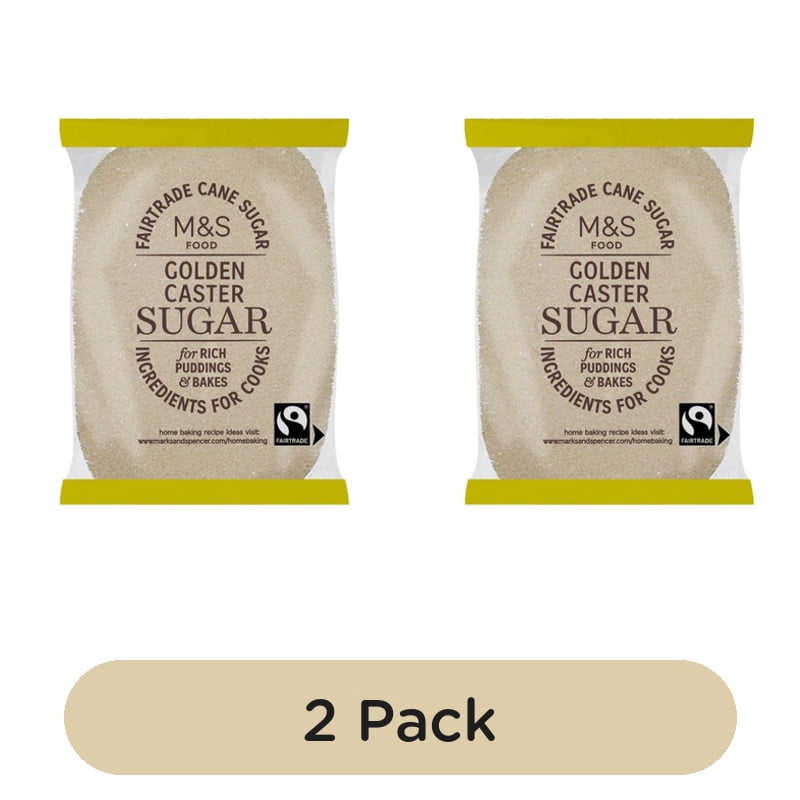 M&S Fairtrade Golden Caster Sugar 1kg, British Import (Pack of 2)