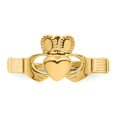 thumbnail image 5 of Real 14kt Yellow Gold Ladies Claddagh Ring Size: 6; for Adults and Teens; for Women and Men, 5 of 7