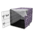 thumbnail image 3 of Flower Dog Crate Cover, Floral Art with Rounds and Lavender Branches, Easy to Use Pet Kennel Cover Small Dogs Puppies Kittens, 7 Sizes, Mauve Blue Violet, by Ambesonne, 3 of 6