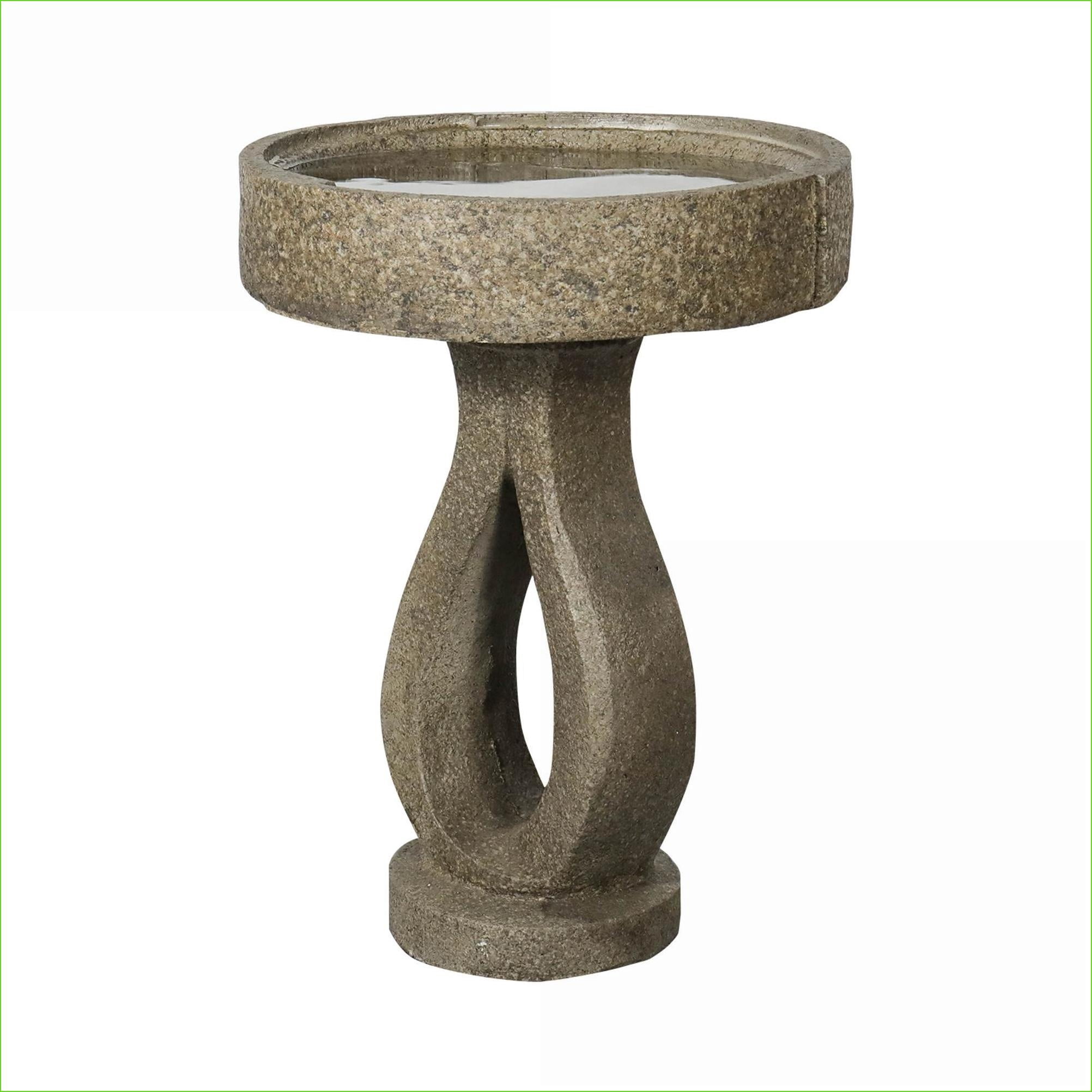 Bird Baths | 21.8" Modern Outdoor Bird Bath for Garden Patio | Concrete Cement | Birdbath Single Tier Pedestal